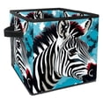 thumbnail image 1 of Zebra Foldable Storage Cubes with Handle, 10.8"x10.5"x10.6", Large Capacity Storage Basket Containers, 1 of 6