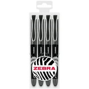 Zebra Fuente - Disposable Fountain Pen - 1.0mm Fine Nib 0.6mm Line Width - Wallet of 4 - Black