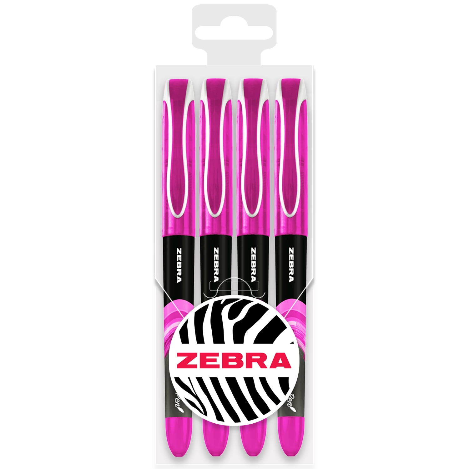 Zebra Fuente Disposable Fountain Pens - 1.0mm Fine Nib, 0.6mm Line Width, Wallet Of 4 (Ocean Tones)