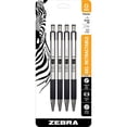 thumbnail image 1 of Zebra G-301 Stainless Steel Retractable Gel Pen, 0.7mm, Black Ink, 4-Pack, 1 of 6