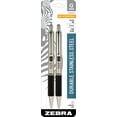 Zebra G402 Stainless Steel Retractable Gel Pen, Fine Point, 0.5mm