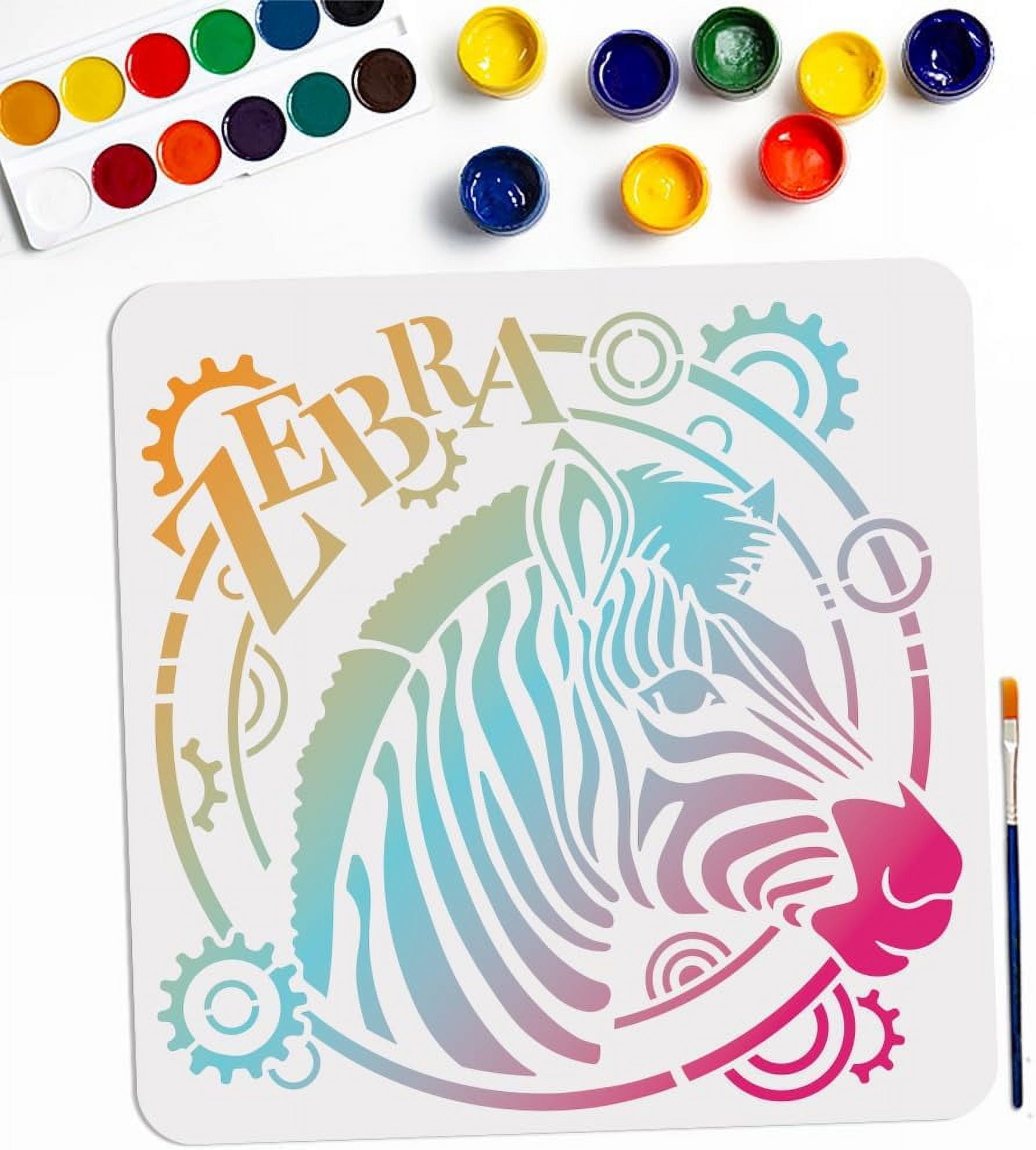 Zebra Stencil Painting zebra-stencil-painting