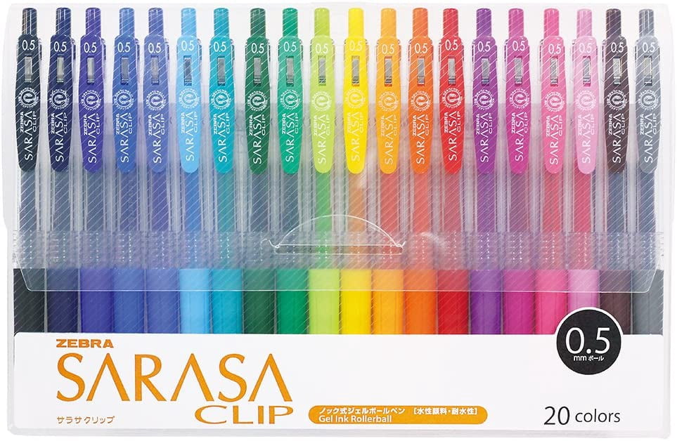 Zebra Gel Ballpoint Pen Sarasa Clip 0.5 Jj15-20ca 20 Color Set