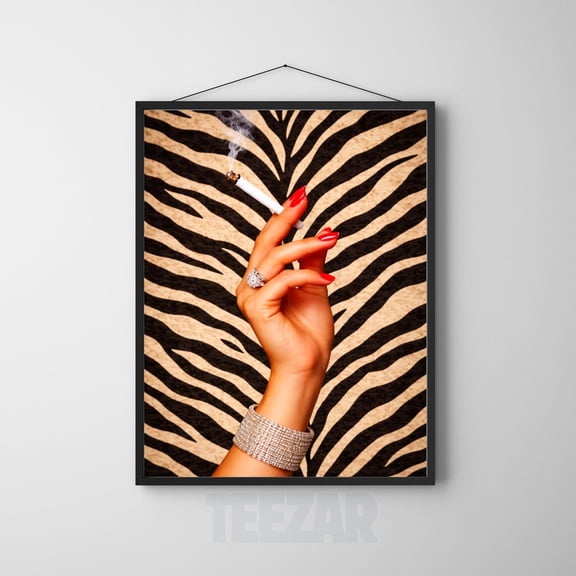 Zebra Glam Fashion Statement Wall Art Poster Unframed Paper Print