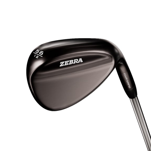 Zebra Golf Tour Grind Forged Black Wedge, 56° Loft, Mens Left Hand