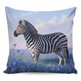 thumbnail image 1 of Zebra Grassland Pillow Covers 24x24 Inch Decorative Throw Pillow Cover, Purple Wildflowers Starry Sky Natural Scenery Sofa Pillowcases Accent Cushion Case Home Decor Bedroom Living Room, 1 of 6