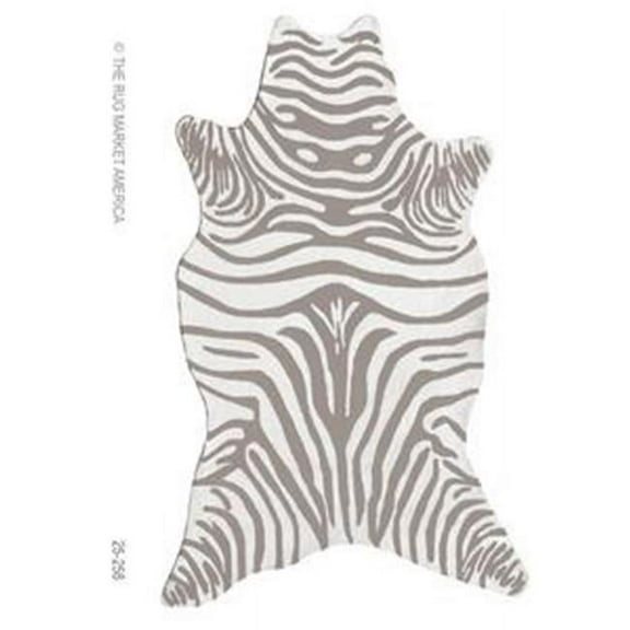 Zebra Grey Shaped Area Rug 8X10