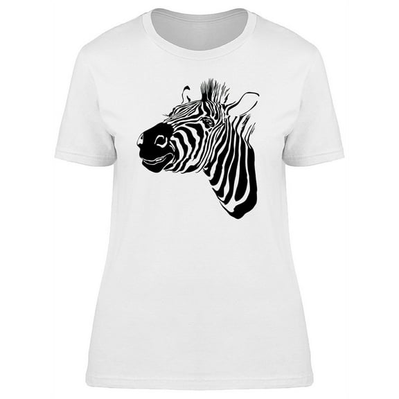 Zebra Hand-Drawn Portrait T-Shirt Men -Image by Shutterstock, Male x-Large