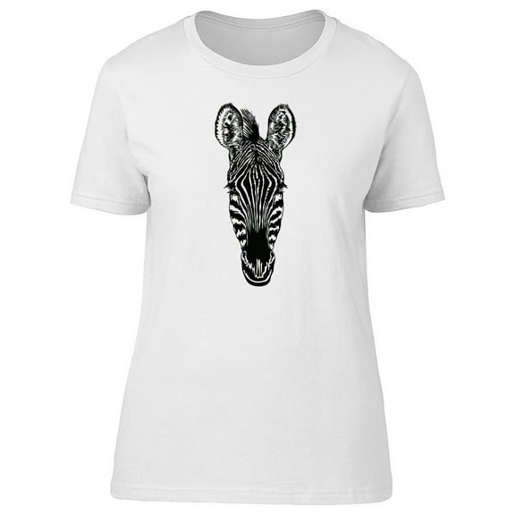 Zebra Head T-Shirt Women -Image by Shutterstock, Female Large
