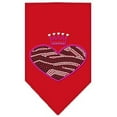 thumbnail image 1 of Zebra Heart Rhinestone Bandana Red Small, 1 of 1