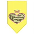 thumbnail image 1 of Zebra Heart Rhinestone Bandana Yellow Small, 1 of 1