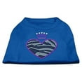 thumbnail image 1 of Zebra Heart Rhinestone Dog Shirt Blue XXXL - 20, 1 of 1