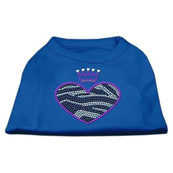 Zebra Heart Rhinestone Dog Shirt Blue XXXL - 20