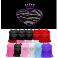 thumbnail image 1 of Pet Dog  Cat Dress Rhinestone, "Zebra Heart", 1 of 11