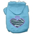thumbnail image 1 of Pet, Dog  Cat Hoodie Rhinestone, "Zebra Heart", 1 of 5