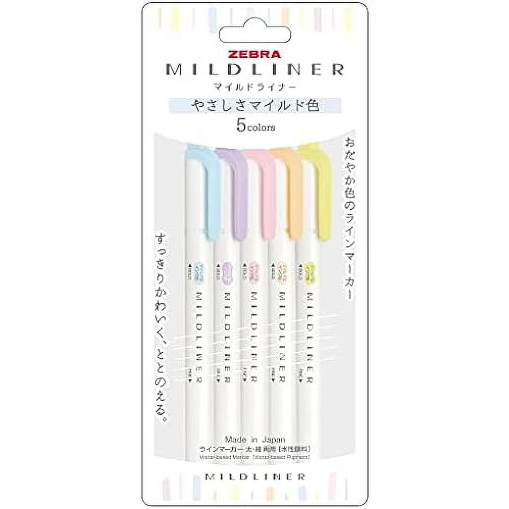 Zebra Highlighter Pen Mildliner Gentleness Mild 5 Color Set WKT75CYC