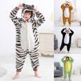 Zebra Hooded Onesie Cartoon Animal Coverall for Kids Boys Girls Cozy ...