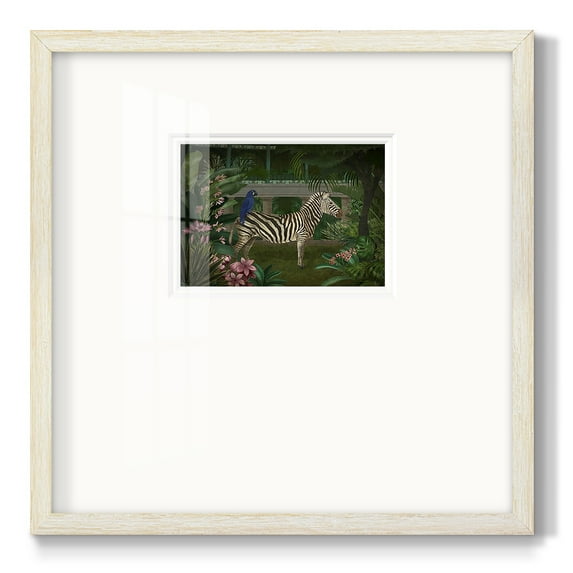 Zebra In ConservatoryPremium Framed Print
