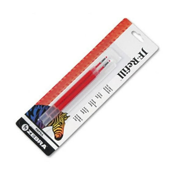 Zebra  JF Refill for Jimnie Gel RT/Airfit Gel/Kendo Gel Roller Ball Med Red 2/pk - Red