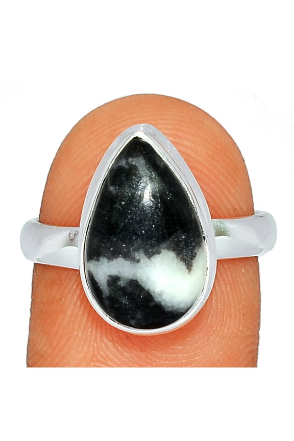 Zebra Jasper 925 Sterling Silver Ring Jewelry s.8 BR58089