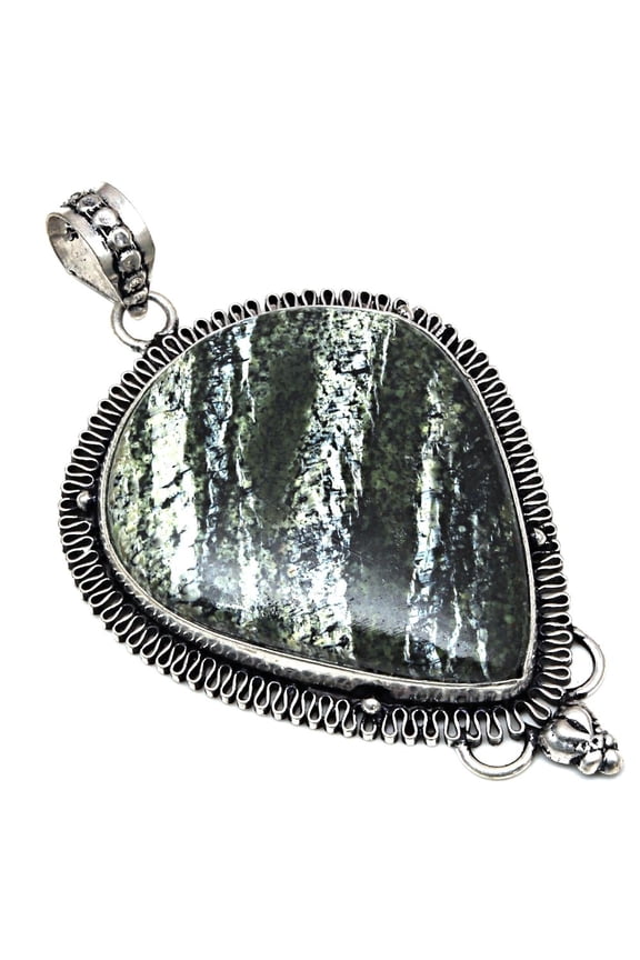 Zebra Jasper Gemstone Mother's Day Gift For Her Jewelry Pendants 2.5"