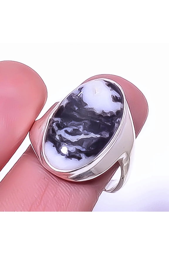 Zebra Jasper Handmade Gemstone 925 Sterling Silver Jewelry Ring s.8.5 A372, Christmas Gift, Gemstone Silver Jewelry, Turquoise Ring, New Year Sale
