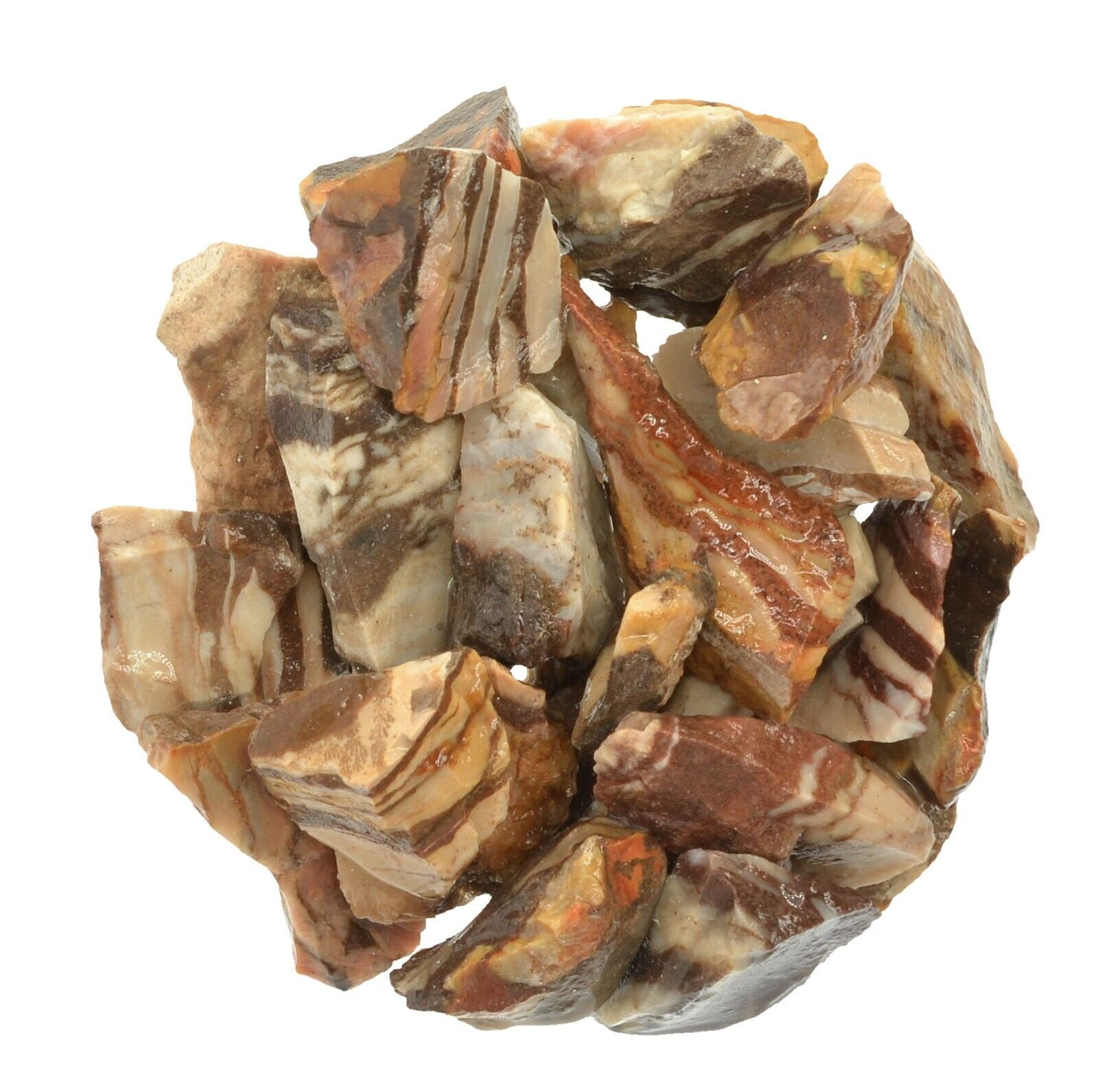 Zebra Jasper Rough Rocks for Tumbling Dispelling Fear and Anxiety