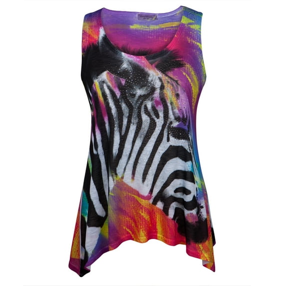 Zebra Juniors Tank Top Tunic - Large