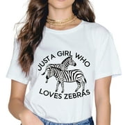 Zebra Just a Girl Who Loves Zebras T-Shirt
