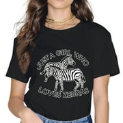 Zebra Just a Girl Who Loves Zebras T-Shirt