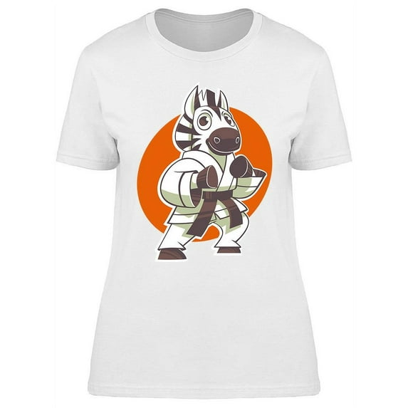 Zebra Kid Black Belt T-Shirt Women -Image by Shutterstock, Female Small