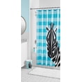 thumbnail image 1 of Zebra Kids Shower Curtain, 72 x 70, Microfiber, Blue, Your Zone, 1 of 1