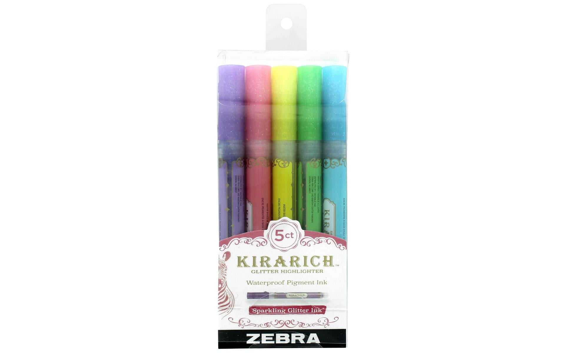 Zebra Pen Kirarich Glitter Highlighter, Chisel Point, Purple Ink, 12 Pack, Model Number: 71680