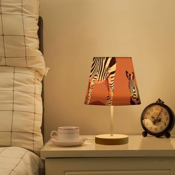 Zebra LED Desk Lamp Table Lamp USB Bedside Nightstand Small Lamp for Bedroom Living Room Kids Room