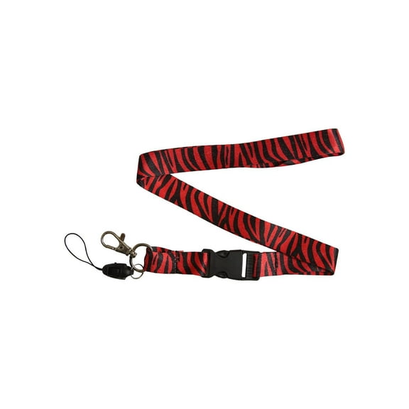Zebra Lanyard (2 pack ) Keychain- Red