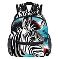 thumbnail image 1 of Zebra Large Capacity Backpack with Adjustable Shoulder Strap, Printed Design, Lightweight , Shoulder Backpack Book Bag, Small Backpack Purses for Teens, 1 of 6