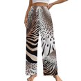 thumbnail image 1 of Zebra Leopard Print Mix Pajamas For Women Loose Retro Night Pajama Pants Comfortable Sleepwear Bottoms Homewear, 1 of 6
