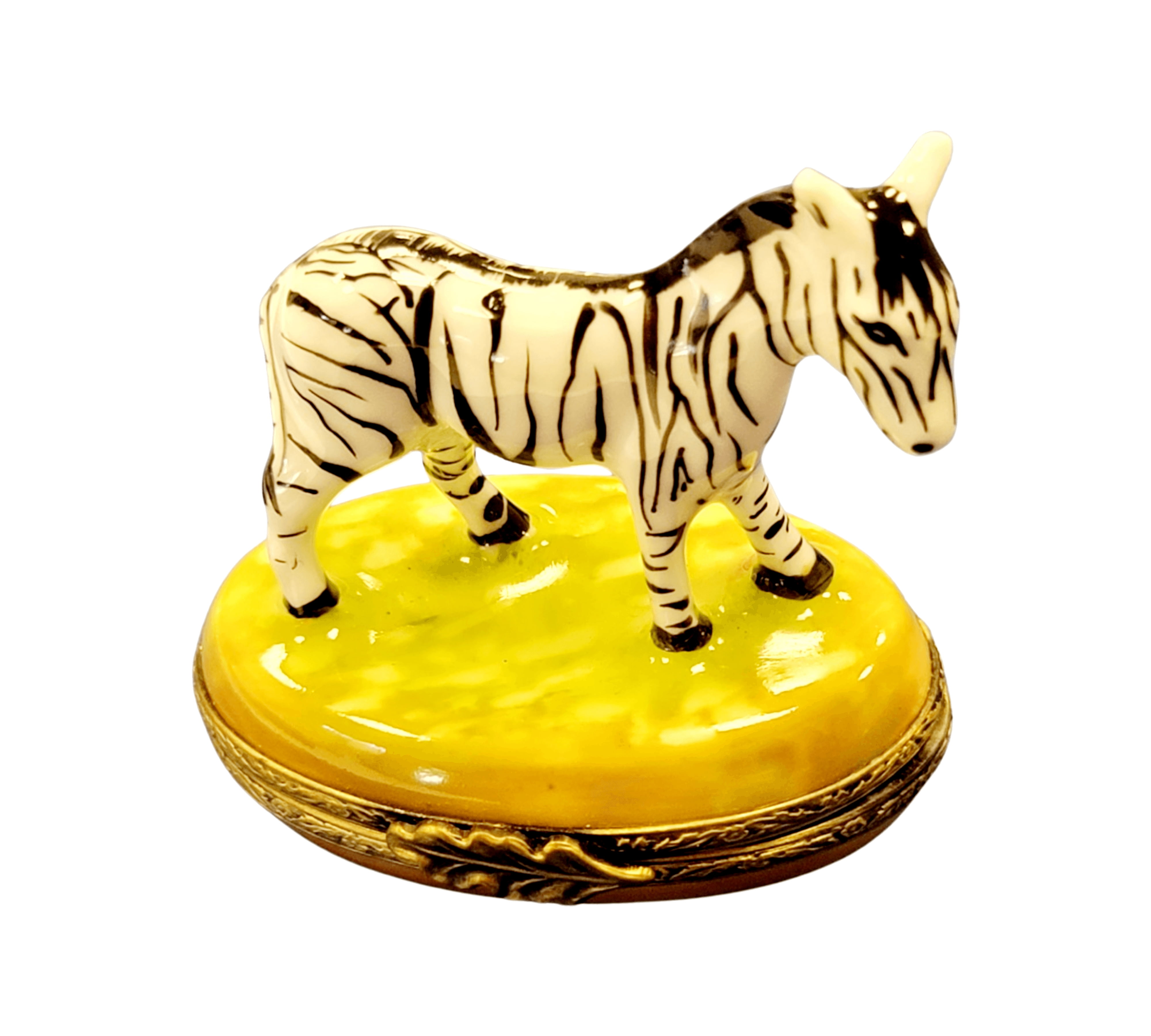 Zebra Limoges Box Porcelain Figurine