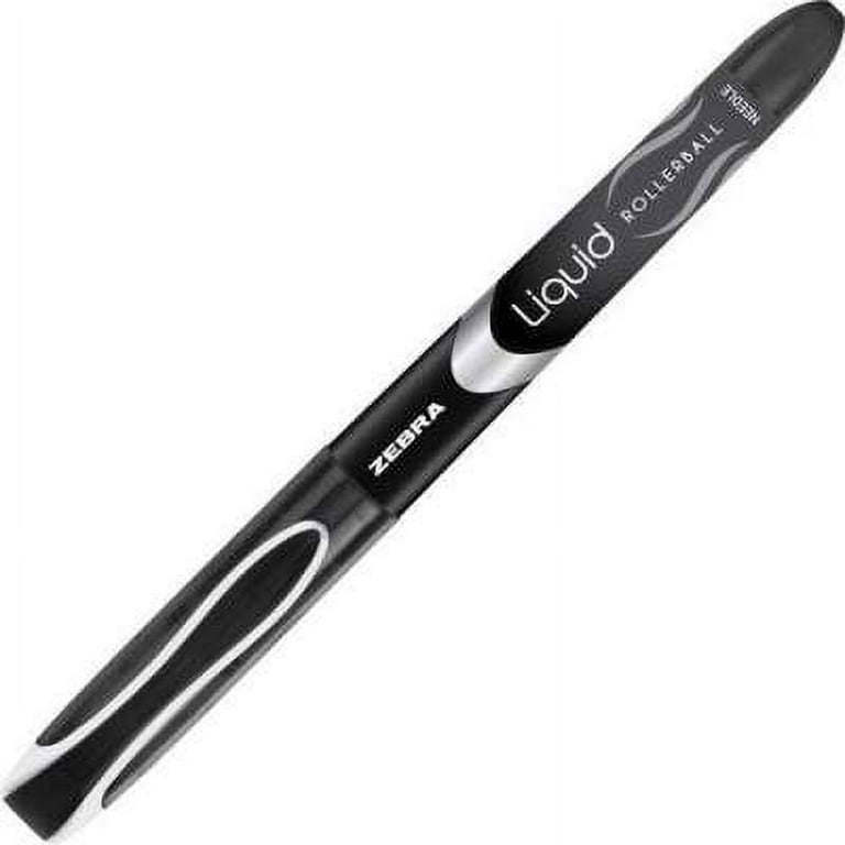 Liquid Ink Roller Ball Pen, Stick, Extra-Fine 0.5 mm, Black Ink, Black/Silver Barrel, 12/Pack Liquid Ink Roller Ball Pen, Stick, Extra-Fine 0.5 mm, Black Ink, Black/Silver Barrel, 12/Pack
