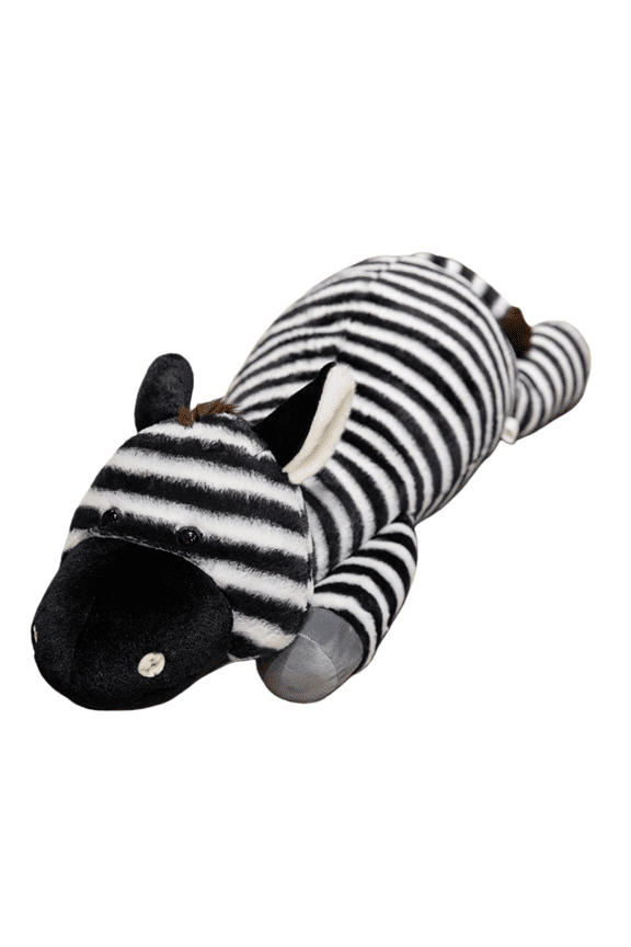 Zebra Long Body Plush Pillow, Cute Zebra Stuffed Animal Toy, Soft Striped Plush Cushion for Hugging, Sofa Decor & Gift