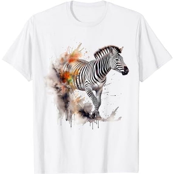 Zebra Lover Artwork | Animal Motif Zebra T-Shirt