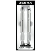 Zebra Pen F-301 Stainless Steel Retractable Ballpoint Pen, 0.7mm, Black Ink 2-Pack