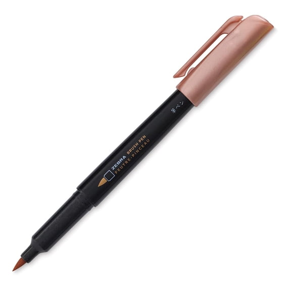 Zebra Metallic Brush Pen - Bronze