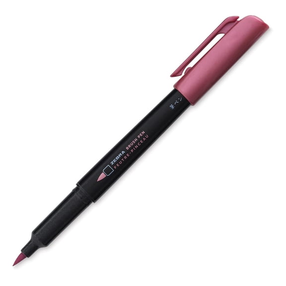 Zebra Metallic Brush Pen - Pink