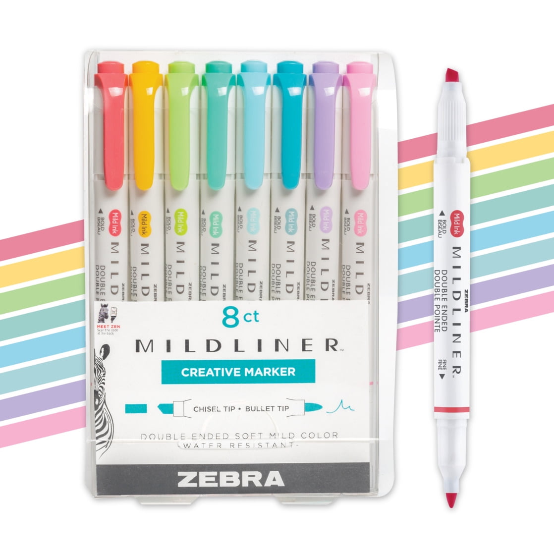 Buy 8-Piece Zebra Mildliner Brush Pen Set at Ubuy Kuwait