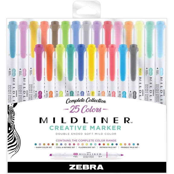 Zebra Mildliner Creative Marker Set 25pc Astd
