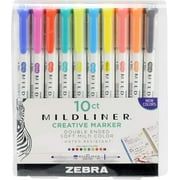 Zebra Mildliner Double-Ended Highlighter Set, 10 Count, Multi-Color