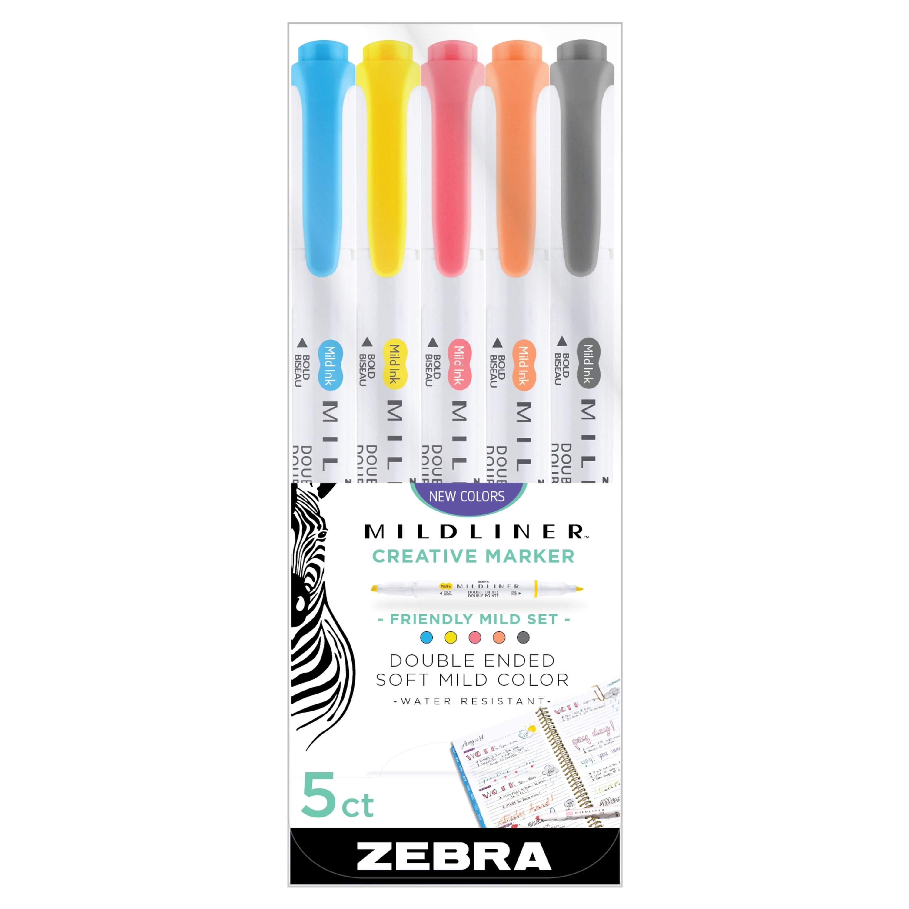 Zebra Mildliner Double-Sided Highlighter - 2022 Natural Color New Set