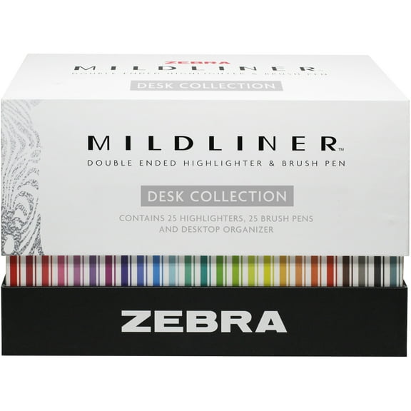 Zebra Pen Mildliner Desk Collection Assorted 50Pk