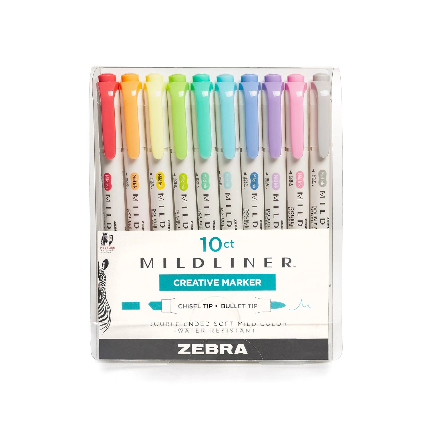 Zebra Mildliner Twin Tip Highlighters Bullet/Chisel Tip Complete Assorted